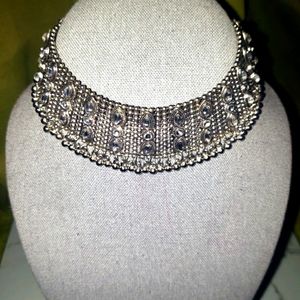 Silver Choker/Collar Charm Necklace